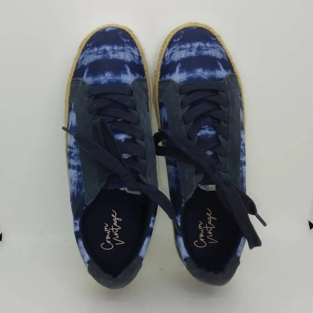 Crown Vintage NEW Women's Designer Laguna Blue Tie Dyed Sneakers - sz. 7 1/2
